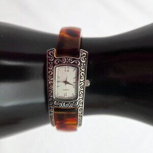 Vintage 1990s Silver Link Bracelet Watch - Classic Quadrant Dial